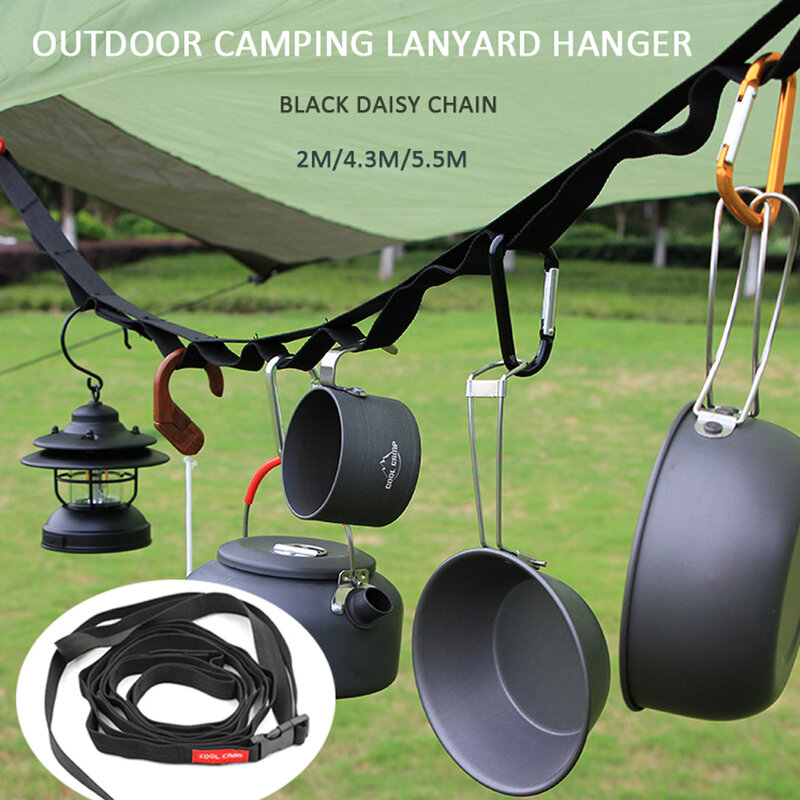 2/4.3/5.5M Outdoor Camping Lanyard Hanger Touw Draagbare Luifel Hanger Keuken Opknoping Riem Backpacken Wandelen Tent Accessoires