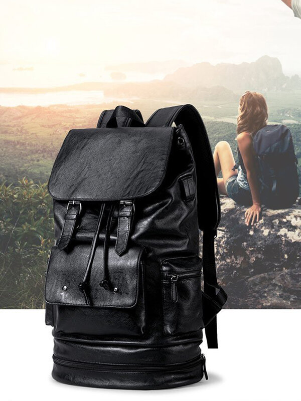 Рюкзак YILIAN для путешествий, новинка 2023, мужской рюкзак для отдыха в Европе и США, модная трендовая мягкая кожаная сумка для компьютера