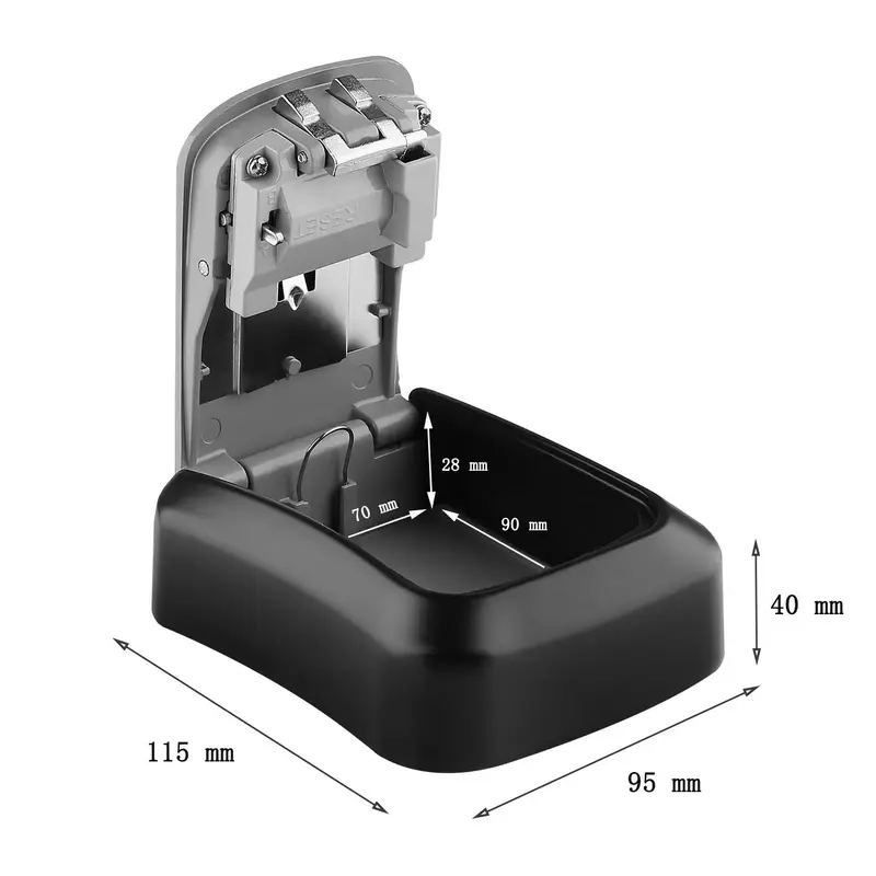Настенный металлический 4-значный комбинированный коробок для ключей с паролем для улицы погодозащищенный бытовой Противоугонный замок ин...