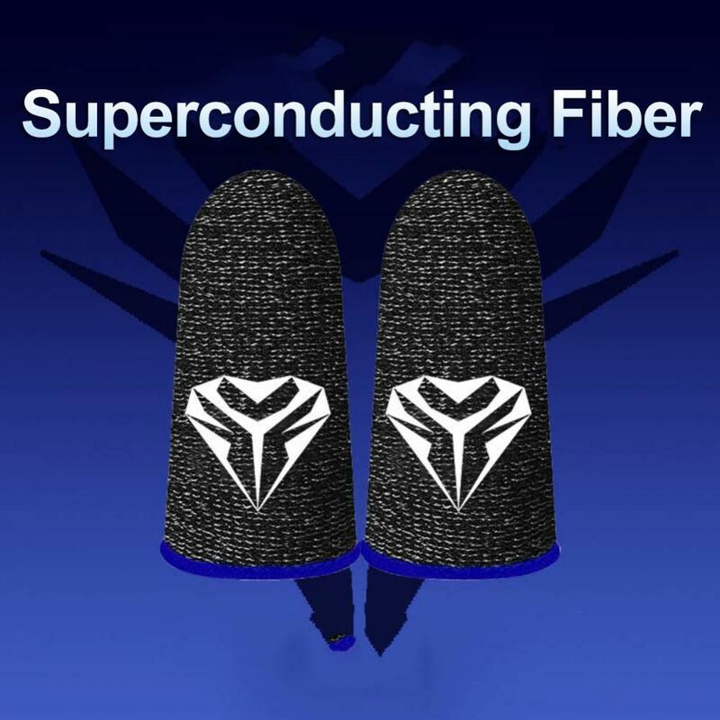 Funda para dedos para Gaming, superconductor, fibra eléctrica, transpirable, pantalla táctil, guantes para pulgar, cubierta sensible para PUBG, caliente