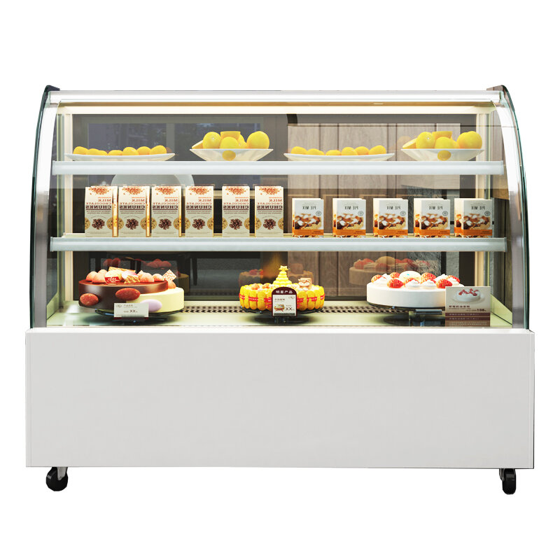 断熱ボックスディスプレイ冷蔵テーブルケーキキャビネット冷凍庫ディスプレイドアメーカー冷蔵庫ケーキディスプレイケース