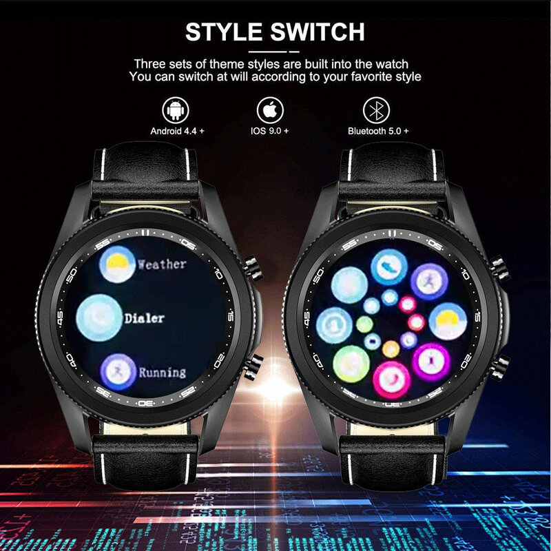 Sk3 relógio inteligente marca monitor de pressão arterial relógio ios android smartwatch inteligente com precisa de rotação moldura, gps correndo relógio