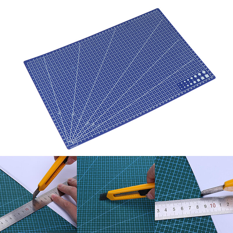Tapete de corte de línea Rectangular de PVC A3, herramienta de bricolaje de 45cm x 30cm, placa de corte A3, 1 unidad