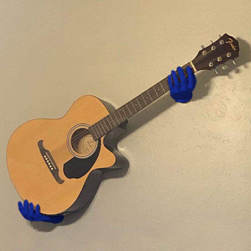 3D Tangan Gitar Dinding Dudukan Gitar Berdiri Seni Dinding Adegan Headphone Gantung Resin Dekorasi Dinding