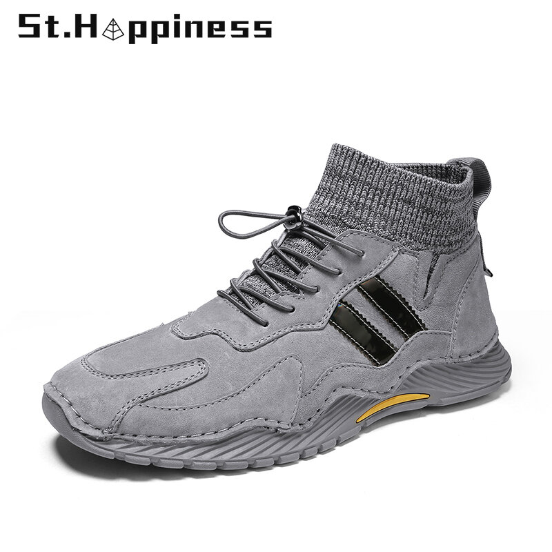 2021 New Winter Men Shoes Fashion Mesh Lace Up Sports Sneakers Outdoor Non Slip Lightweight Soft Casual Walking Shoes Big Size