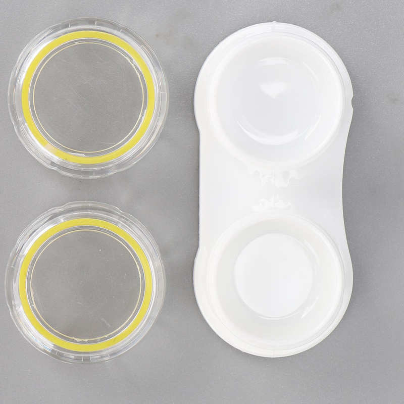 Caja de soporte para lentes de contacto, caja de plástico para lentes de contacto conveniente, ligera, con caja doble para el hogar