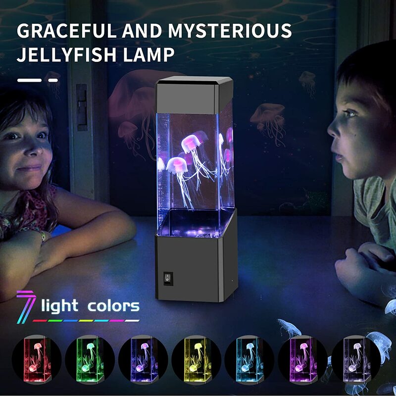 LED NightโคมไฟแมงกะพรุนโคมไฟถังปลาAquarium Fish Tankเด็กNight Lightเด็กห้องตกแต่ง
