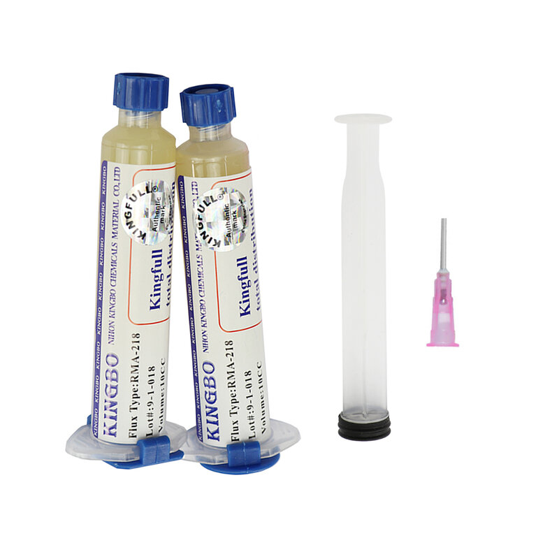 original KINGBO High-quality RMA-218 10cc flux no cleaning free needle delivery flux for soldering