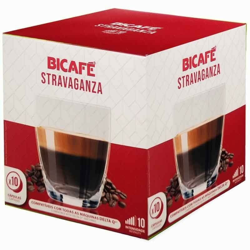 STRAVAGANZA, espresso intenso BICAFÉ 10 caps compatibles DELTA Q