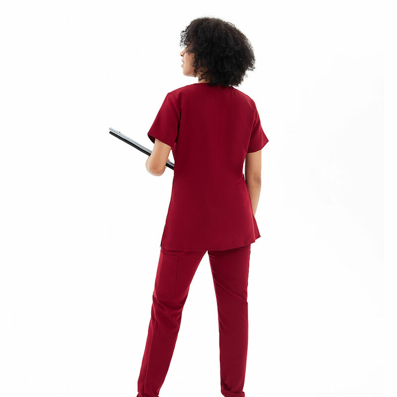 Uniformen World Huisdier Verpleegkundige Kleding Vrouwen Ziekenhuis Chirurgische Jassen-Stijlvolle Tops & Flare Broek Werkkleding