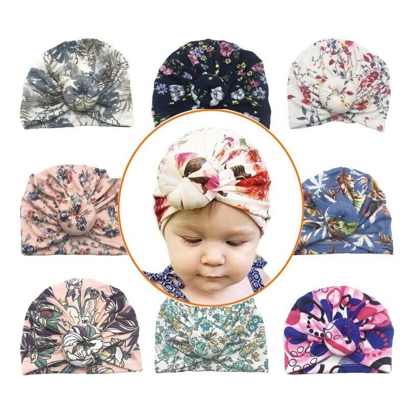 Bandeaux turbans en coton spandex pour bébé fille, bonnets extensibles, solides, accessoires à cheveux pour nouveaux-nés