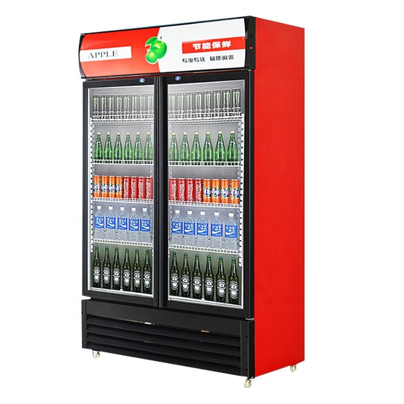 Commercial beverage showcase refrigerator glass door beer display cabinets