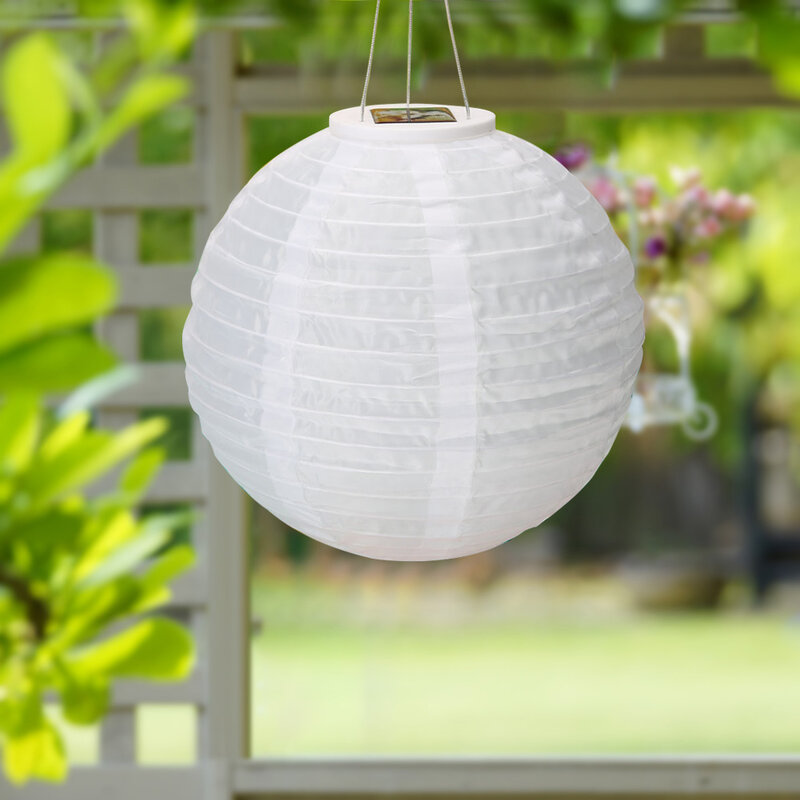2pcs Holiday Solar Lighting Lamp Decor unico Nylon impermeabile Outdoor Garden Landscape Solar Self-Hanging Lanterns