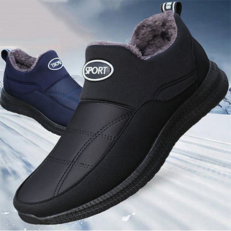 Bottes de neige imperméables pour hommes, chaussures de l'armée, chaussures de travail décontractées, grande taille, mode, hiver