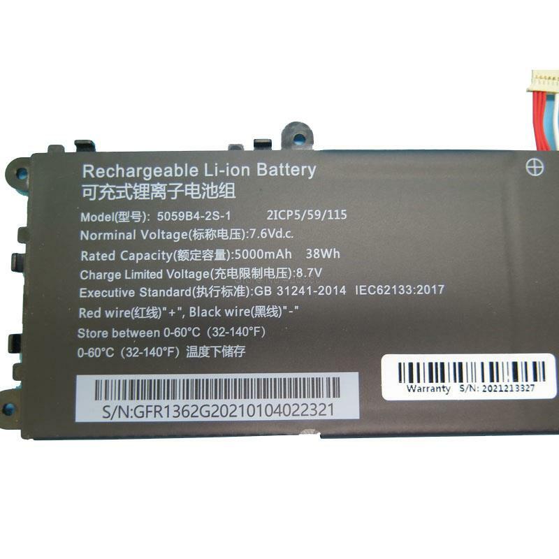 Laptop Batterie Für Chuwi Für GemiBook 13 CWI528 5059B4-2S-1 7,6 V 5000mAh 38Wh 10PIN 7 linien neue