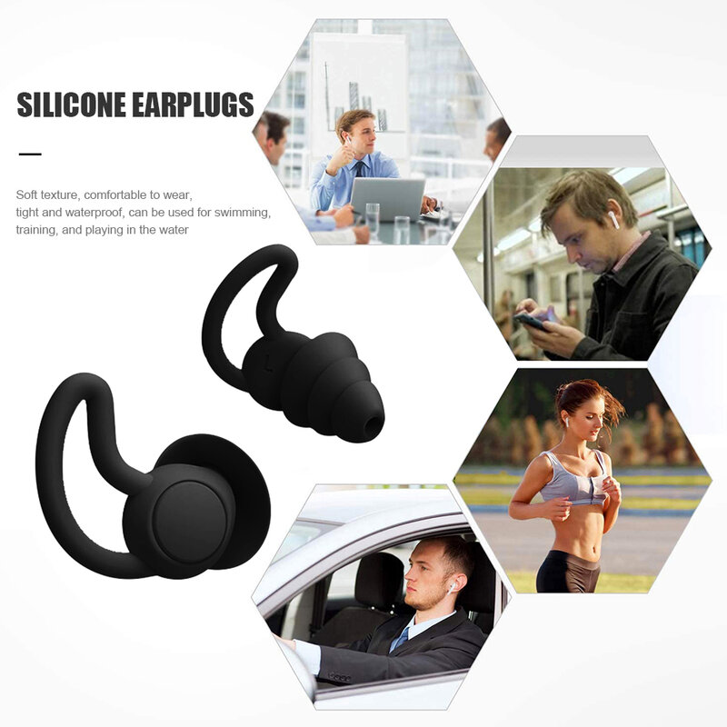 Bouchons d'oreille en Silicone, isolation phonique, Protection des oreilles, Anti-bruit, sommeil