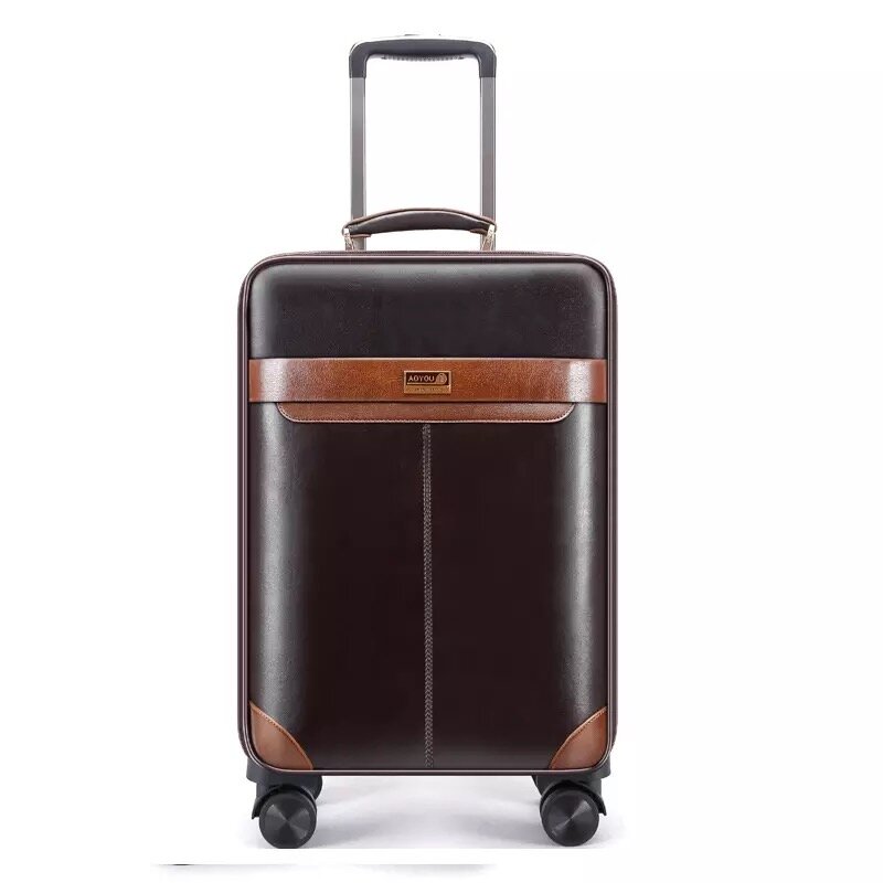 Firstmeet Man Zakelijke Bagage Set Met Handtas Luxe Trolley Koffer Tas Merk Reisbagage Carry Op Pu Boarding Koffer