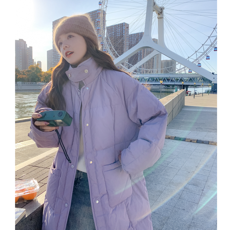 YUQI 2022 Long Korean Winter Down Jacket Women Thicken Coat Women Parka Warm Female Oversized Chic Student Winter Jacket Women