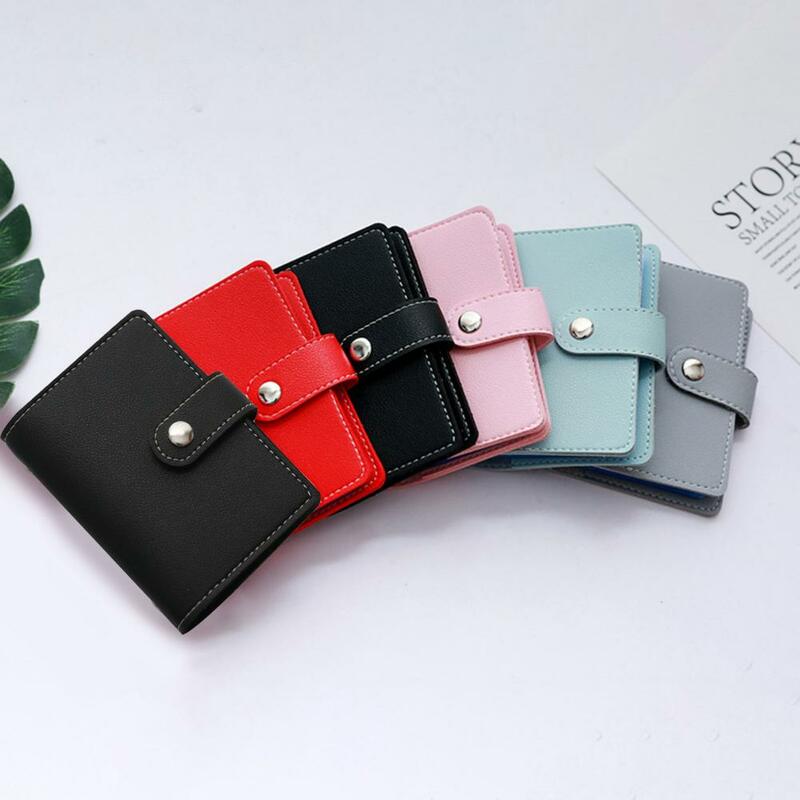 Card Bag Multi Slots Compartment Rectangle Mini Wallet Portable Button Card Holder for Shopping