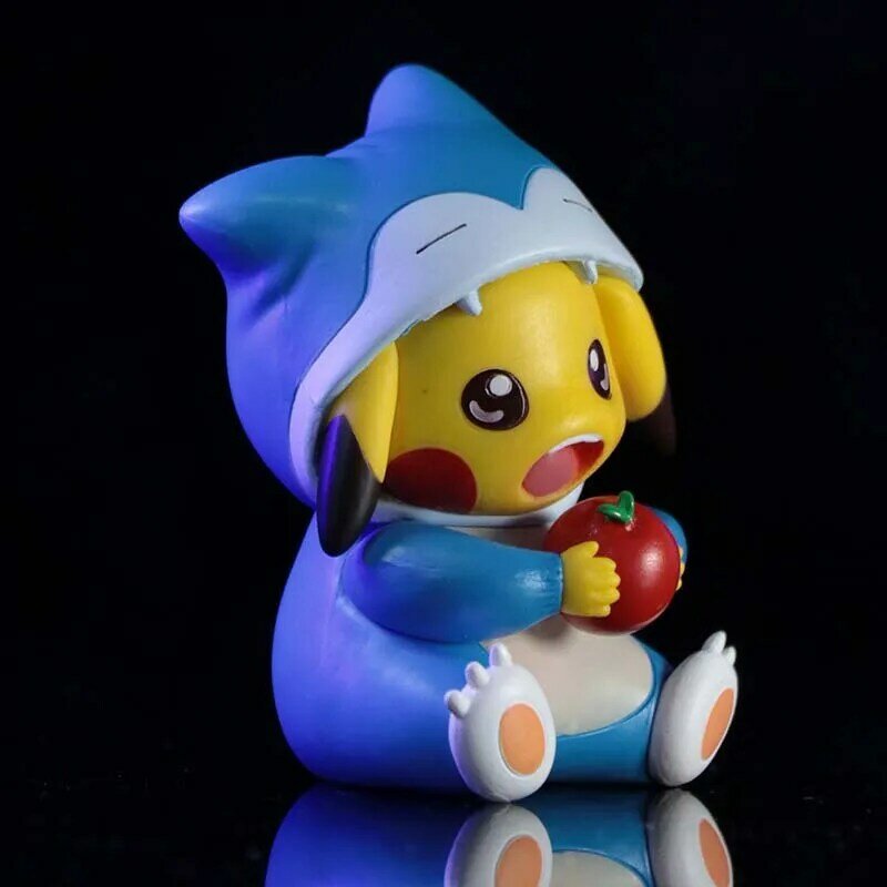 10cm Pokemon Snorlax Pikachu Anime rysunek Kawaii figurka Model kreatywny lalki Pokémon zabawki figurki akcji dla dzieci prezent