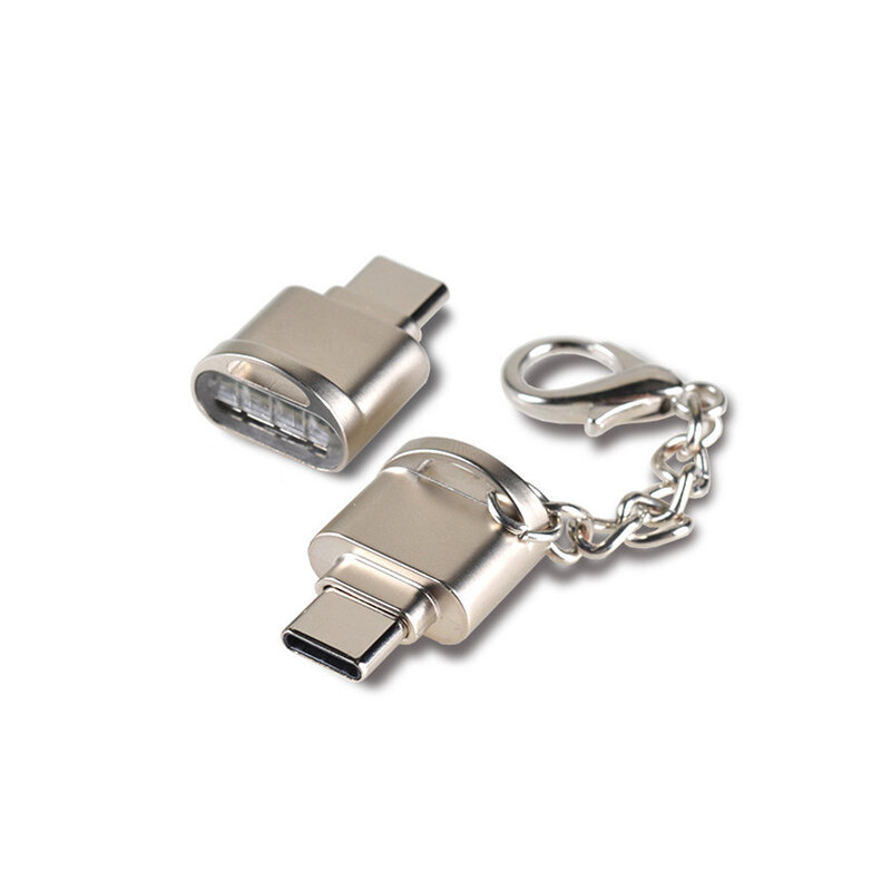 Metalowy czytnik Mini kart typu C Micro SD karta pamięci TF czytnik Adapter OTG USB 3.1 czytnik kart Micro Sd na telefon
