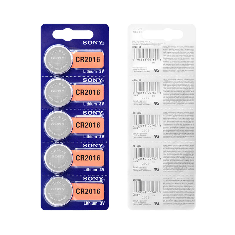 Original Sony CR2016 3V Lithium Battery for Car Key Watch Remote Control Toy 2016 ECR2016 CR 2016 Button Batteries
