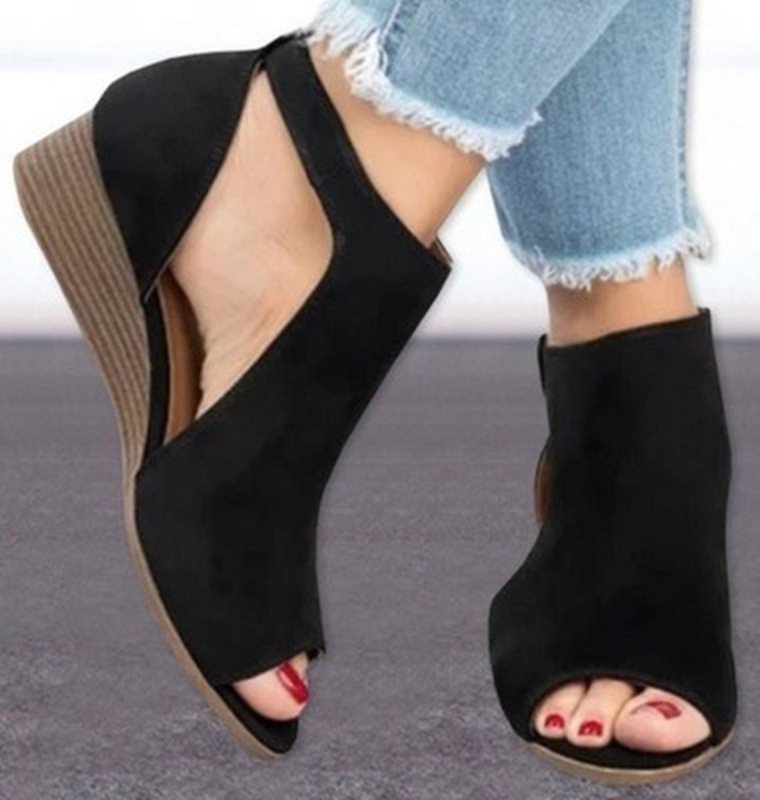 Fashion Women Shoes Peep Toe Sandals Women Wedge Heel Sexy Ladies Shoes Sandals Zapatos De Mujer Zapatos Sandalias Mujer 2022