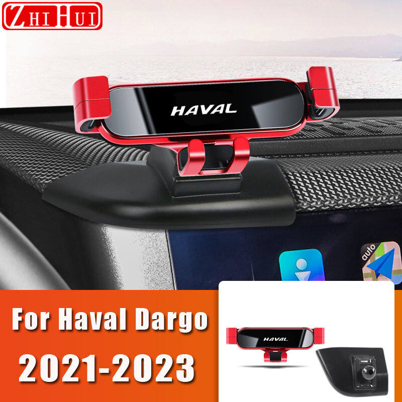 Soporte de teléfono móvil de estilo de coche para GWM Haval Dargo 2021 2022 2023, montaje de ventilación de aire, soporte de gravedad, accesorios para coche