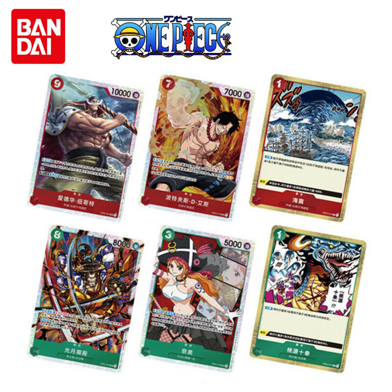 Karty do gry Anime gry planszowe Luffy Zoro Hancock TCG rzadka kolekcja gra bitewna BANDAI oryginalna jednoczęściowa bitwa OPCG