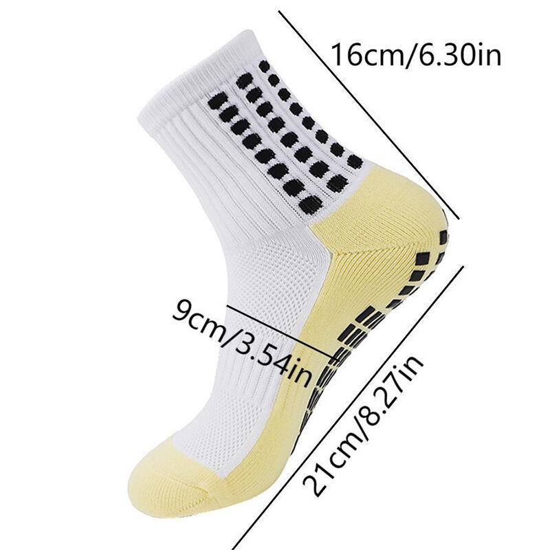 2023 New Casual Soccer Sport Grip Socks Man Anti Slip Thickened Football Men's Socks Outdoor Running Cycling Mid Calf Socks