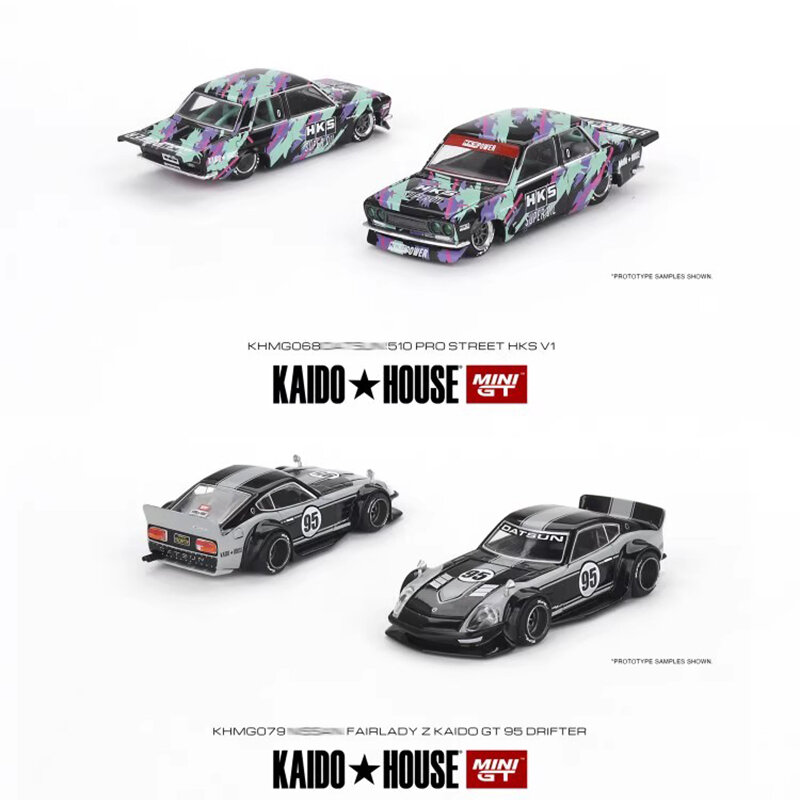 MINIGT In Stock 1:64 Kaido House HKS 510 240 Fairlady Z Diecast Diorama Car Model Collection Miniature Carros Toys