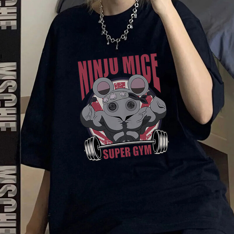 Camiseta de mujer Tengen Uzui Ninju Mice, camisetas de Kimetsu No Yaiba, camiseta de Tanjiro de gran tamaño, camiseta de Demon Slayer Unisex de verano