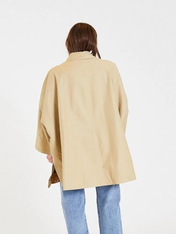 フラップカラーのレディースジャケット,トレンチコート,婦人服,シンプル,3つのボタン,長袖,気質,2023