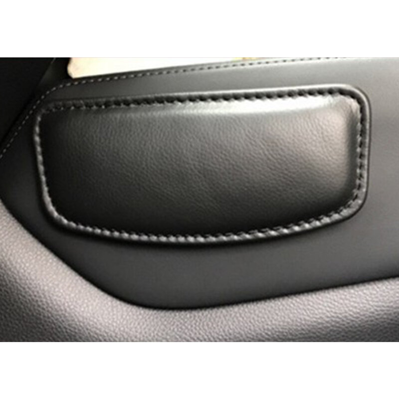 Almofada de joelho couro para o interior do carro travesseiro confortável elástico almofada memória espuma universal coxa suporte acessórios 18x8.2cm