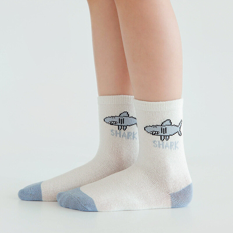 5 пар носков для мальчиков от 1 до 12 лет, весенне-осенние носки для девочек с героями мультфильмов, мягкие и удобные детские носки из хлопка и ...