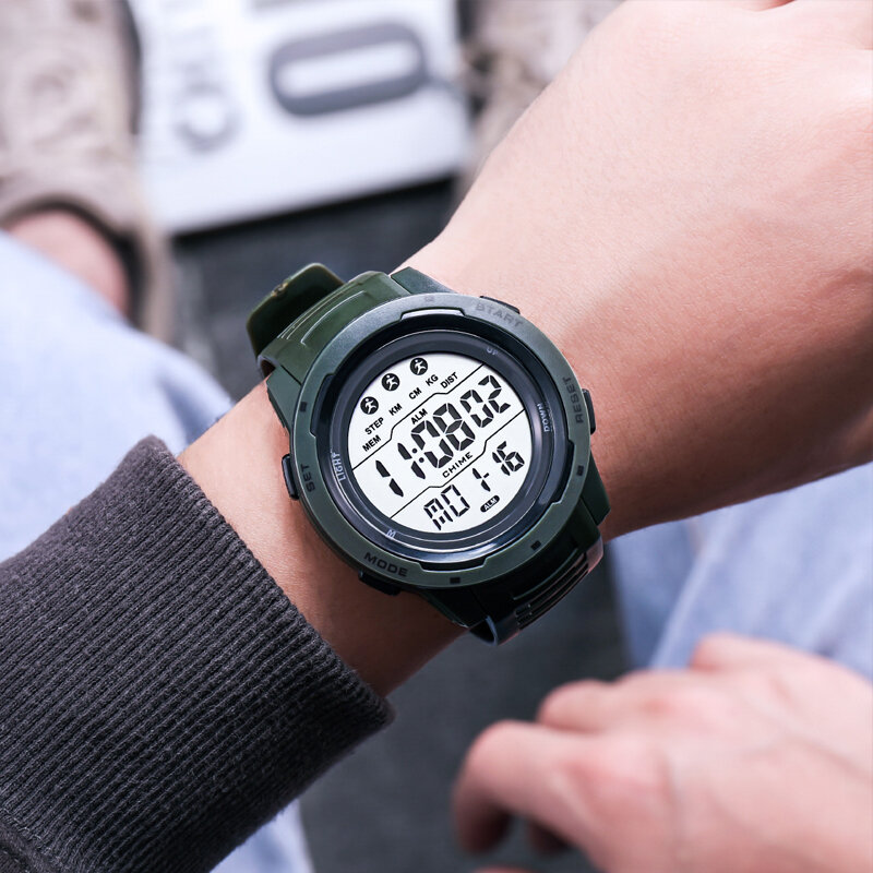 Orologi sportivi da uomo orologio luminoso elettronico allarme militare orologi da polso digitali 50M impermeabile Relogio Masculino