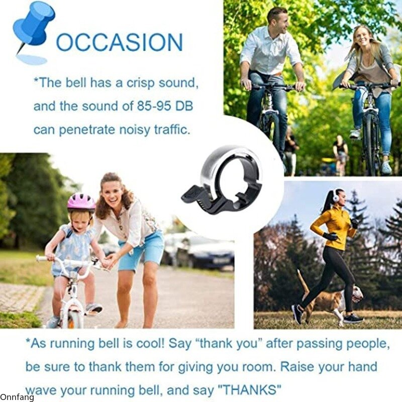 Bicycle Bell Aluminum Alloy MTB Bike Safety Warning Alarm Cycling Handlebar Bell Ring Bicycle Horn Cycling Accessories