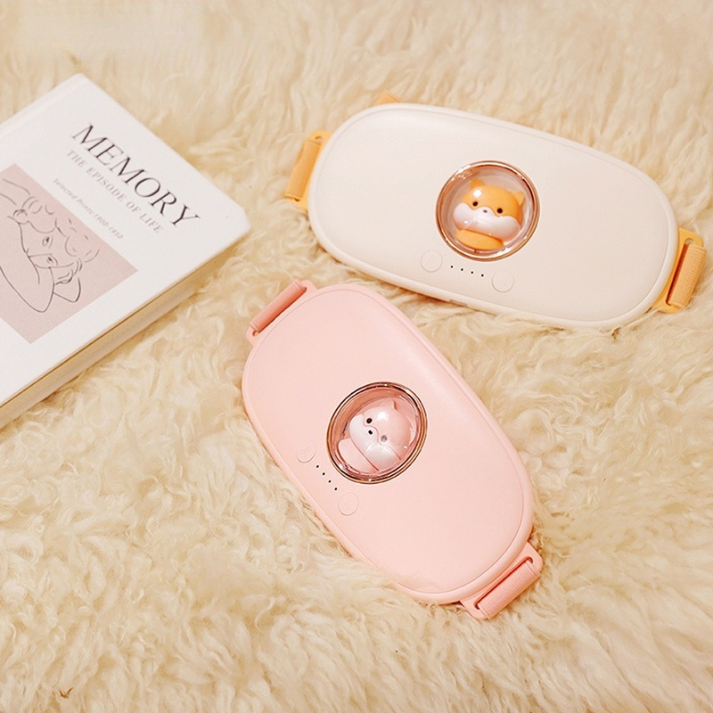 Massage Belt Cute Belly Warm Electric Massager To Relieve Menstrual Pain Heating Uterus Acupoints Vibration Comfortable Belt