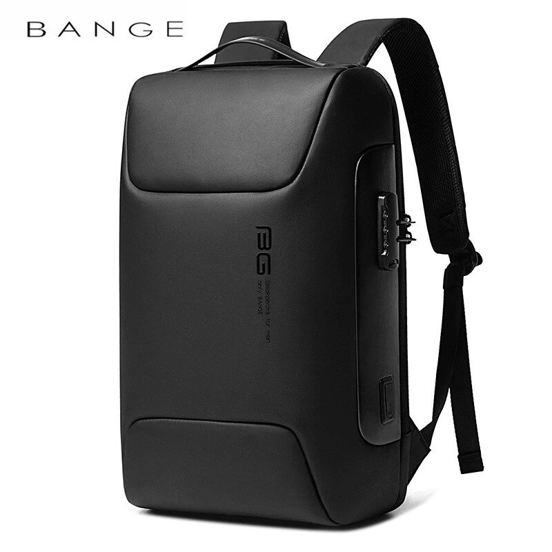 도난 방지 15.6 Inth 노트북 배낭 방수 다기능 비즈니스 가방, 남자 USB 충전 짧은 여행 어깨 가방