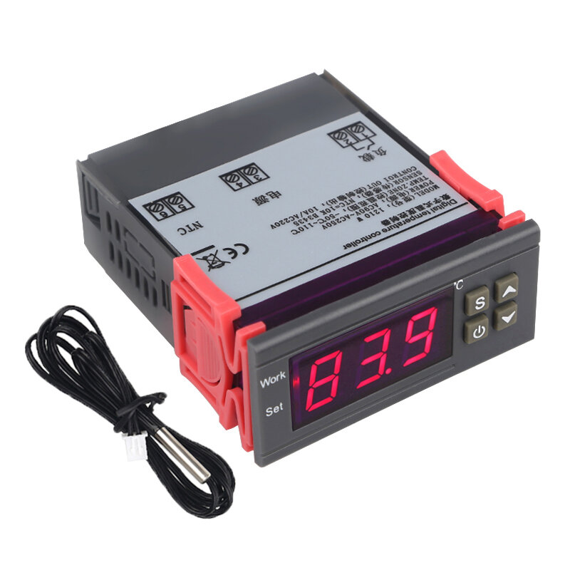 Controlador Digital de temperatura, termostato regulador termorregulador, CA de MH-1210W, 90V ~ 250V, 10A, 50 ~ 110, Control de refrigeración y calefacción