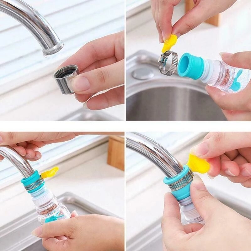 Rotation Kitchen Faucet Spouts Sprayers PVC Shower Tap Water Filter Purifier Nozzle Filter For Household Kitchen Accessories