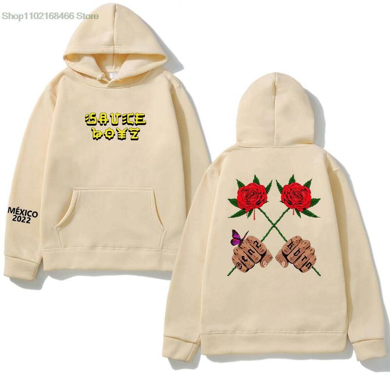 Amerikanischen Rapper Eladio Carrion Hoodie Sauce Boyz Musik Album Drucken Sweatshirts Trend Harajuku Streetwear Kapuzen Pullover männer