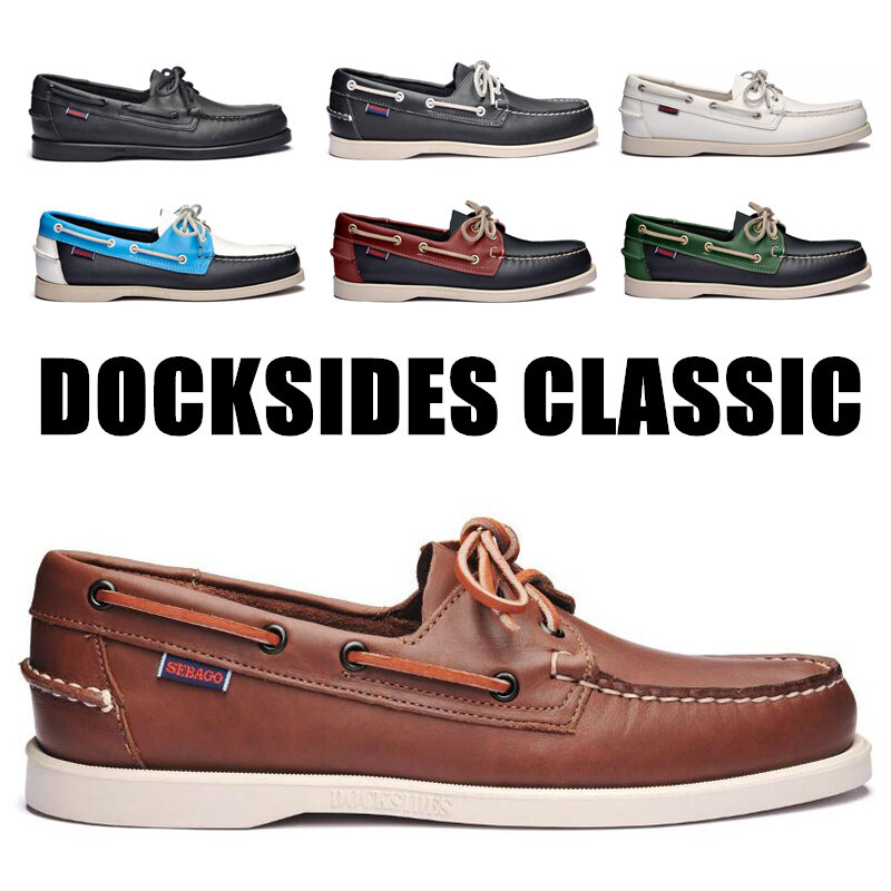 Men Genuine Leather Driving Shoes New Fashion  Classic Boat Shoe Brand Design Flats Loafers For Men Women