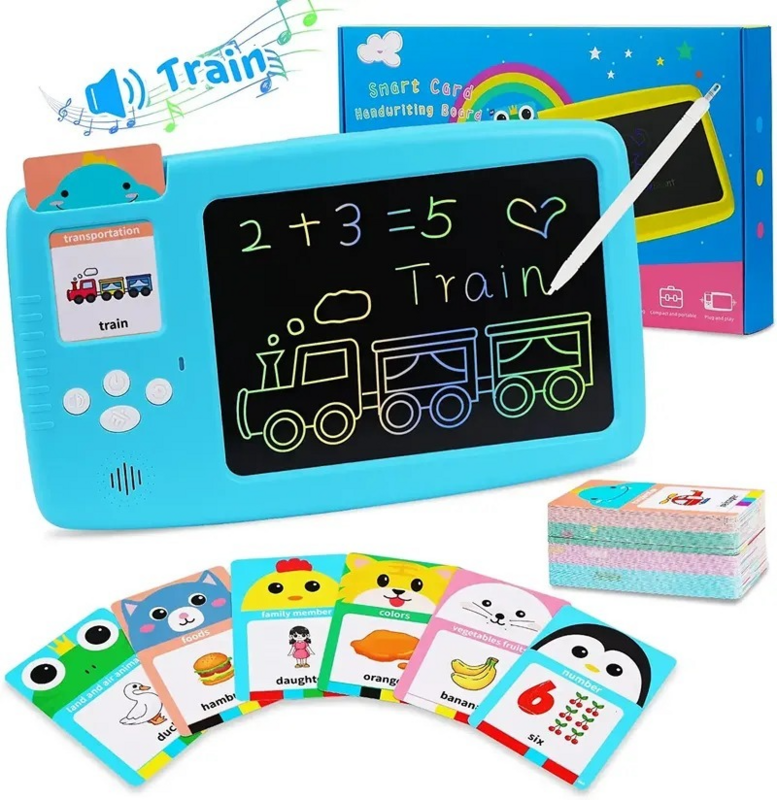Tablette de dessin pour tout-petit, cartes Flash, 2 en 1, apprentissage alth, jouets pour enfants âgés de 2 à 6 ans, vue GROR, 224