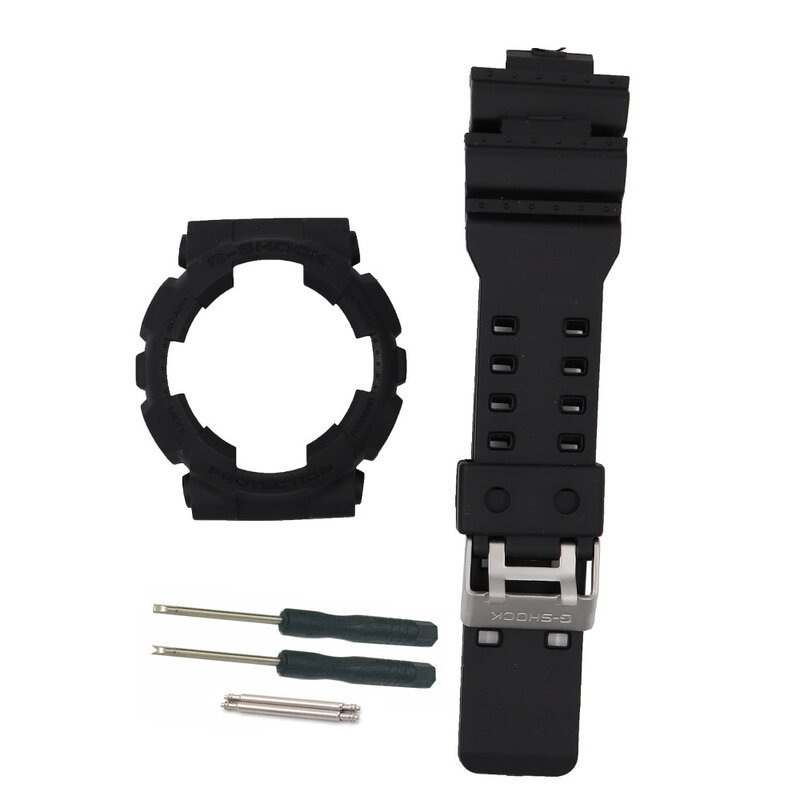 Pulseira de relógio para casio g-shock caso cinta conjunto GA-100/110/120 GD-100/110/120 GAX-100 acessórios silicone relógio substituir banda