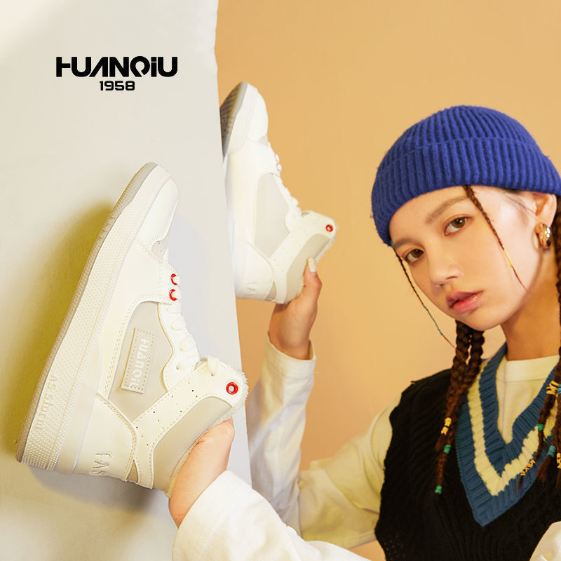 HUANQIU-가황 캐주얼 신발 여성용, 다양한 색상 하이 탑 스니커즈, 통기성 및 편안한 고품질 스포츠 신발, 2022