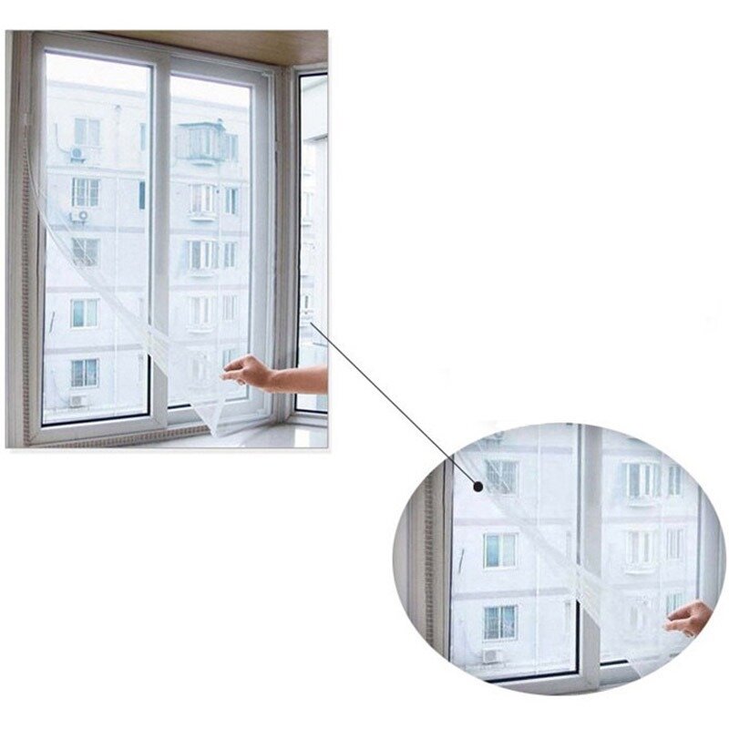 Mosquitera de 130x150mm para ventana de interior, cortina antimosquitos para puerta, mosquitera para ventana de cocina y hogar, novedad