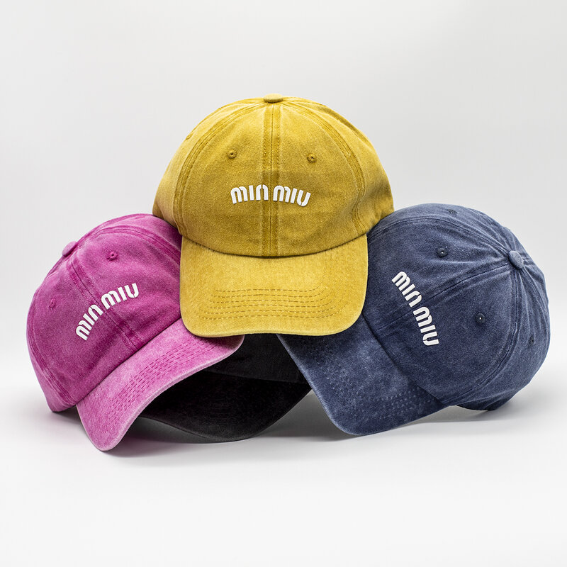 Topi Bisbol Denim untuk Wanita Luar Ruangan Wanita Topi Pria Huruf Musim Gugur Kasual Pakaian Jalanan Topi Ayah Snapback Sun Gorras Chapeau