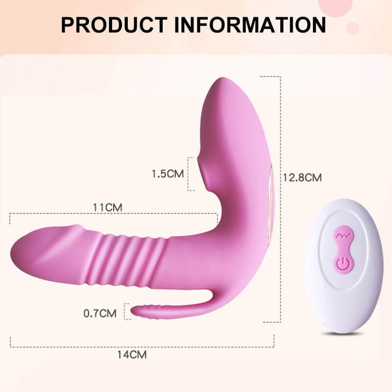 Heating Silicone Dildo Vibrator for Women Wear Massage G Spot Sucking Vibration Clit Stimulator Sex Toys for Female Masturbator