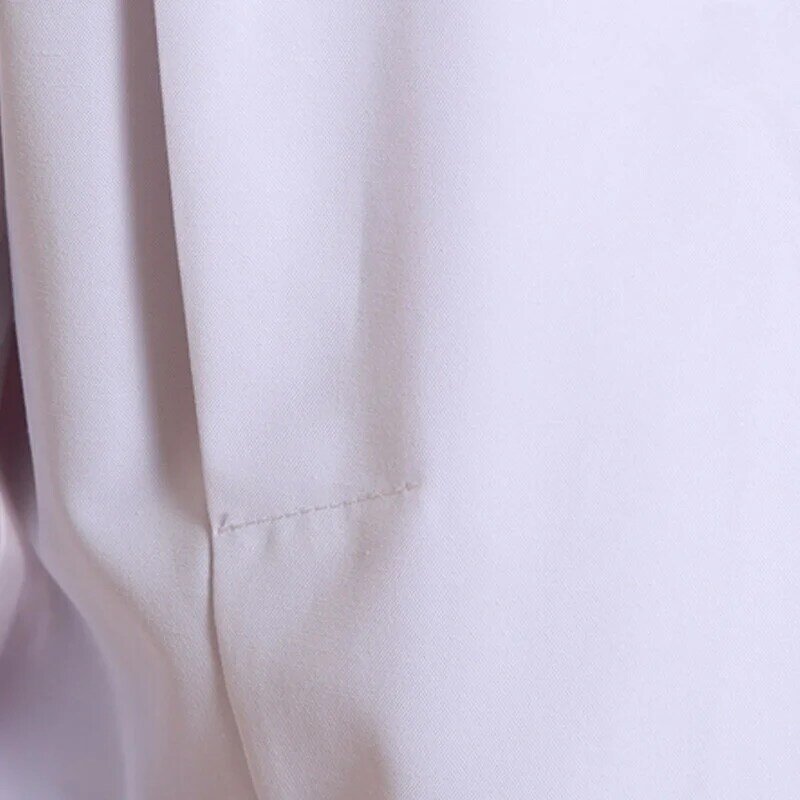 ปรับแต่ง Made สีขาวชุด2023ฤดูใบไม้ผลิใหม่ความงาม Centre ทำงานเสื้อ Workwear Gratis Ongkir